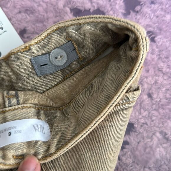 ZARA Kids | Yellow | OVERDYED DENIM PANTS - Picture 8 of 8